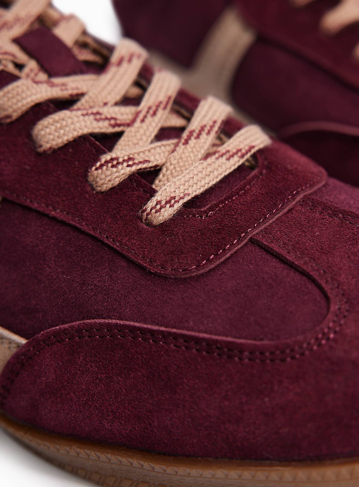 Dark Red Retro Bowling Trainers 4 - Image 3